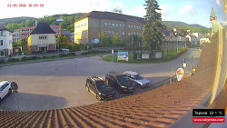 Střed obce Rokytnice nad Jizerou