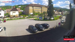 Střed obce Rokytnice nad Jizerou