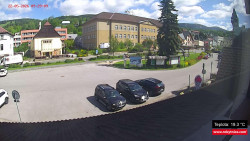 Střed obce Rokytnice nad Jizerou