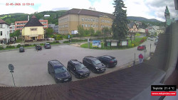 Střed obce Rokytnice nad Jizerou