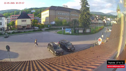 Střed obce Rokytnice nad Jizerou