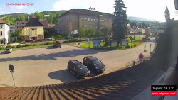 Střed obce Rokytnice nad Jizerou
