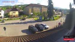 Střed obce Rokytnice nad Jizerou