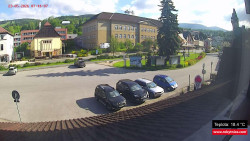 Střed obce Rokytnice nad Jizerou