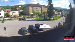 Střed obce Rokytnice nad Jizerou