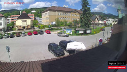 Střed obce Rokytnice nad Jizerou