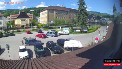 Střed obce Rokytnice nad Jizerou