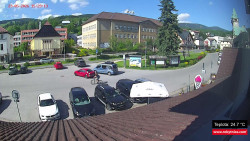 Střed obce Rokytnice nad Jizerou