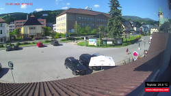 Střed obce Rokytnice nad Jizerou