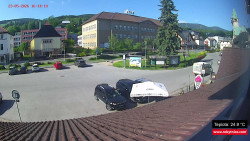 Střed obce Rokytnice nad Jizerou