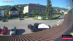 Střed obce Rokytnice nad Jizerou