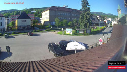 Střed obce Rokytnice nad Jizerou