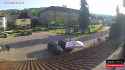 Střed obce Rokytnice nad Jizerou