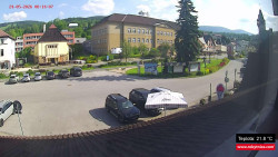 Střed obce Rokytnice nad Jizerou