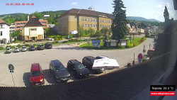 Střed obce Rokytnice nad Jizerou