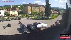 Střed obce Rokytnice nad Jizerou