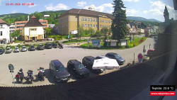 Střed obce Rokytnice nad Jizerou