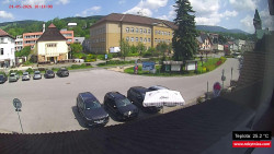 Střed obce Rokytnice nad Jizerou