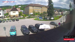 Střed obce Rokytnice nad Jizerou