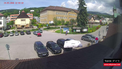 Střed obce Rokytnice nad Jizerou
