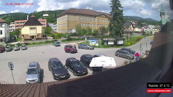 Střed obce Rokytnice nad Jizerou