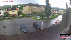 Střed obce Rokytnice nad Jizerou