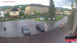 Střed obce Rokytnice nad Jizerou