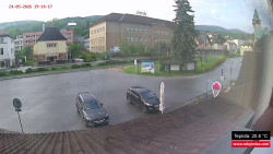 Střed obce Rokytnice nad Jizerou