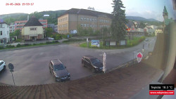 Střed obce Rokytnice nad Jizerou