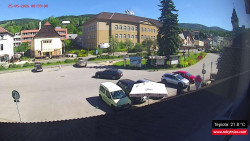 Střed obce Rokytnice nad Jizerou
