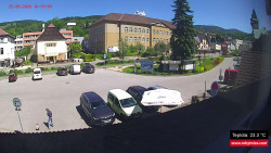 Střed obce Rokytnice nad Jizerou