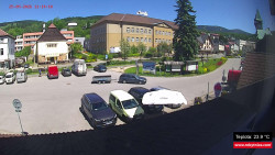 Střed obce Rokytnice nad Jizerou