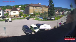 Střed obce Rokytnice nad Jizerou