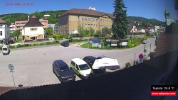 Střed obce Rokytnice nad Jizerou
