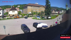 Střed obce Rokytnice nad Jizerou
