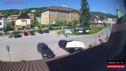 Střed obce Rokytnice nad Jizerou