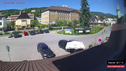 Střed obce Rokytnice nad Jizerou