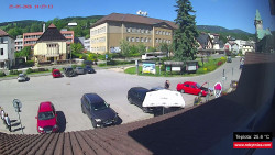 Střed obce Rokytnice nad Jizerou