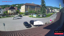 Střed obce Rokytnice nad Jizerou