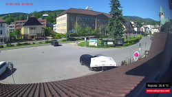 Střed obce Rokytnice nad Jizerou