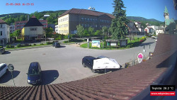 Střed obce Rokytnice nad Jizerou