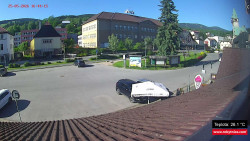 Střed obce Rokytnice nad Jizerou