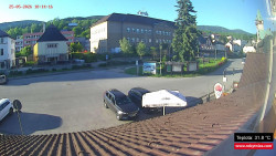 Střed obce Rokytnice nad Jizerou