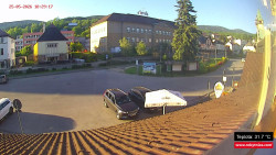 Střed obce Rokytnice nad Jizerou