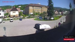 Střed obce Rokytnice nad Jizerou