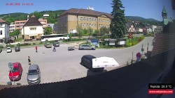 Střed obce Rokytnice nad Jizerou