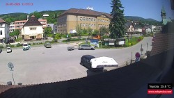 Střed obce Rokytnice nad Jizerou