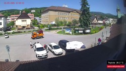 Střed obce Rokytnice nad Jizerou