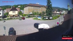 Střed obce Rokytnice nad Jizerou