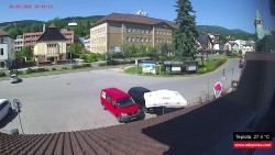 Střed obce Rokytnice nad Jizerou